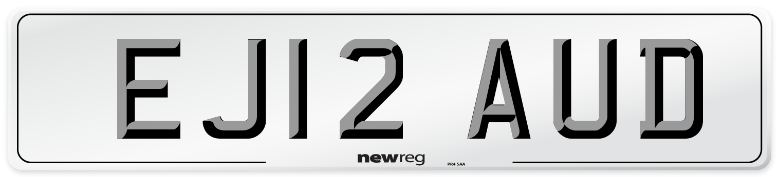 EJ12 AUD Number Plate from New Reg